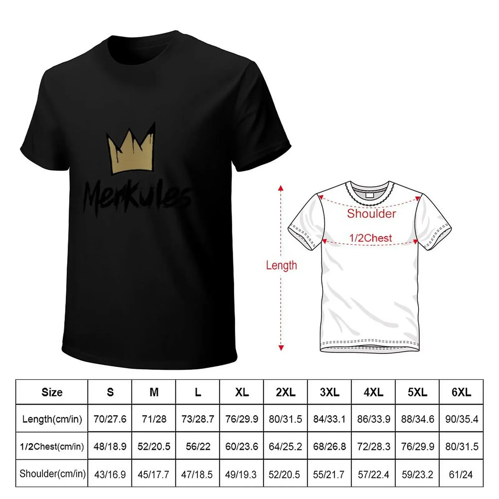 Merkules Grafitti Crown T-Shirt animal prinfor boys blue archive Short sleeve tee big and tall t shirts for men