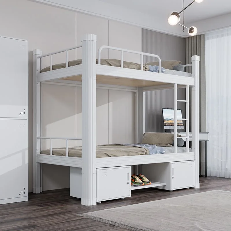 

Modern Hotel Hostel Use Bunk Bed Boys Bedroom Bunk Beds Teenagers Children's Adult Kids Loft Bed with Trundle and Storage