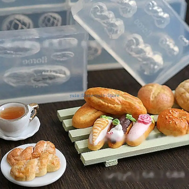 

X7XB 24Pcs Doughnuts Bread for Cat Flower Silicone Mold Art Carving Mold To