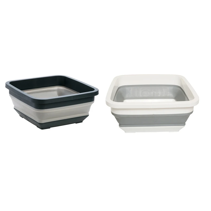 Plastic Washbasin Portable Foldable Thickening Basin Tourism Outdoor Folding Bucket Fishing Camping Car Wash Bucket