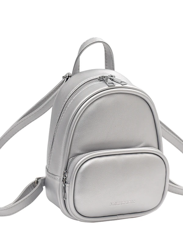 حقيبة ظهر صغيرة أنيقة للسفر للنساء، تصميم جديد لعام 2025، حقيبة لطيفة متعددة الاستخدامات بحمالتين، سطح ناعم وبطانة من البوليستر