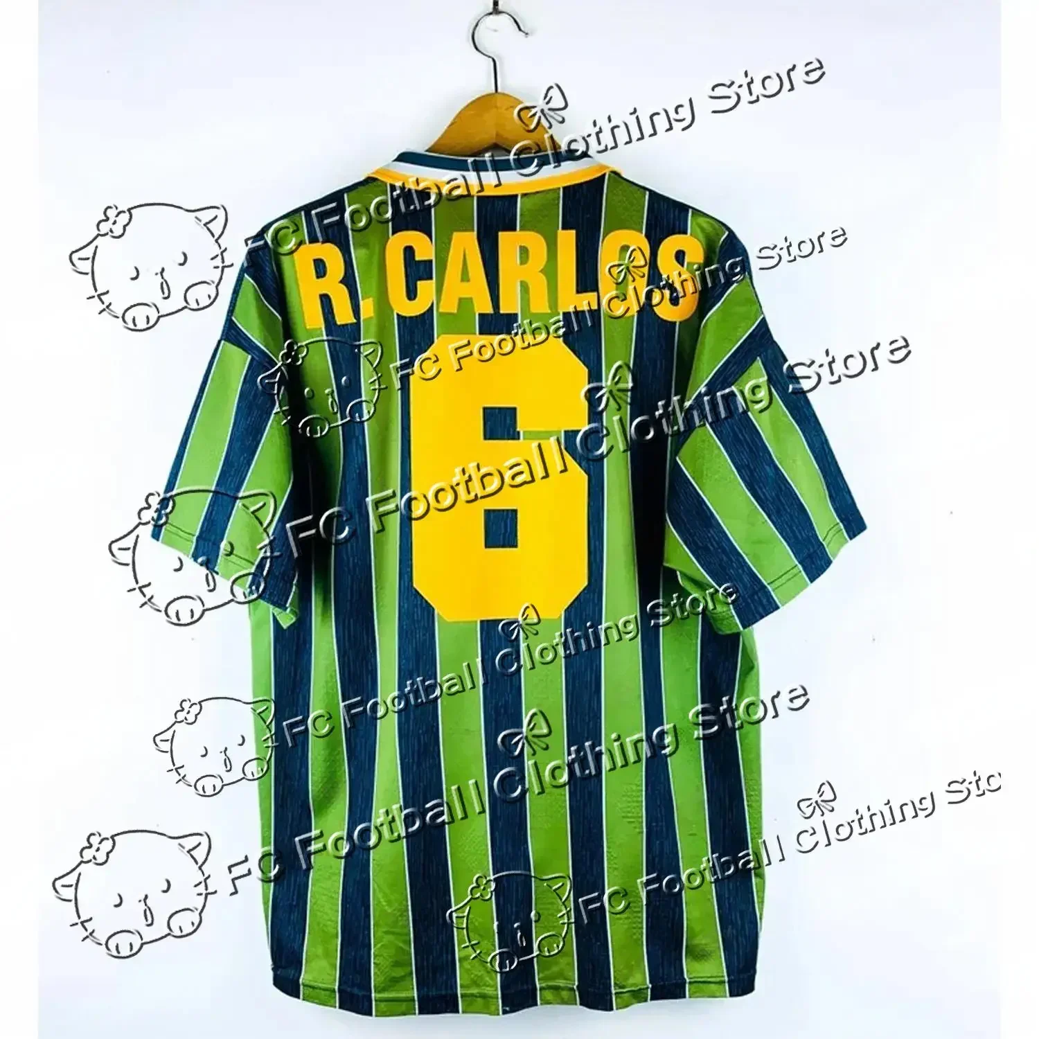 

IMotorcycle T-shirts NTER MILAN 1995/1996 THIRD SHIRT #6 R.CARLOS POLO