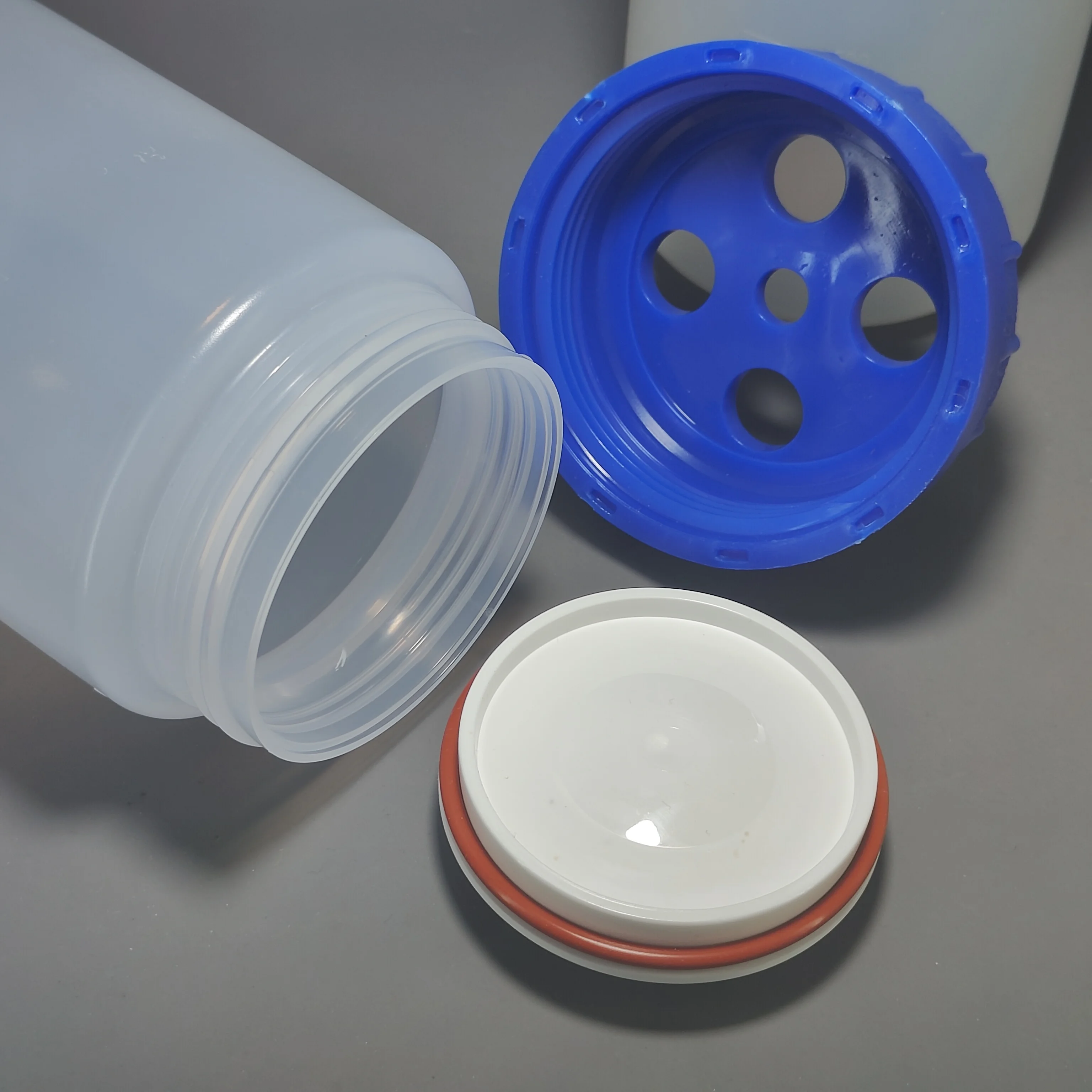 PPCO high-speed centrifugal bottle, double cap, capacity 800/1000ml, black cap/blue cap high temperature and high pressure