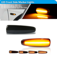 2pcs iJDM Sequential Blink Amber/White LED Front Side Marker Light For Mitsubishi Lancer Evo X Mirage Outlander Sport