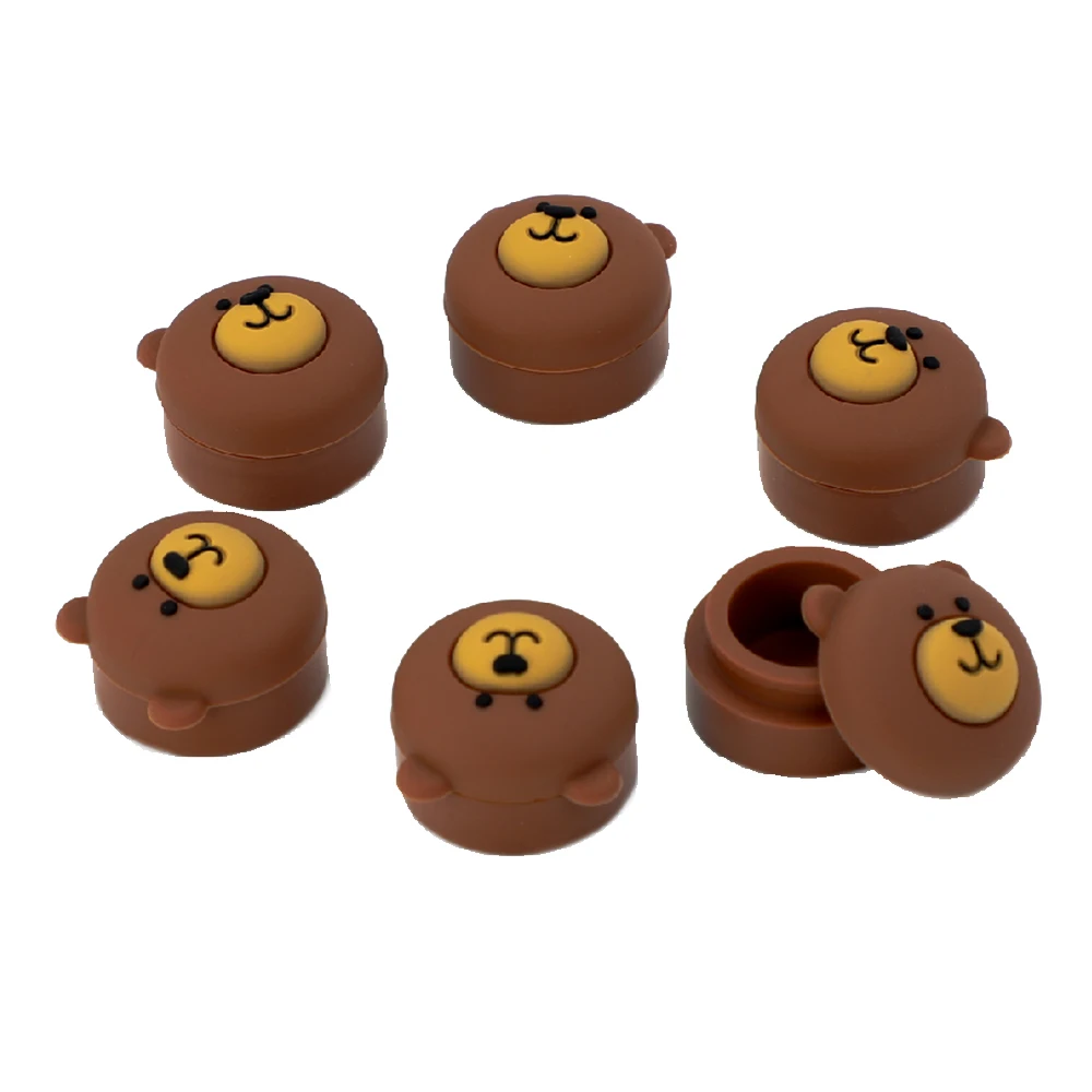 10 PCS 5ml Bear Design Container Lip Balm Pot With Lids Honeybee Jars Home Accessories  Makeup Sample Bottle  NonStick Slicks