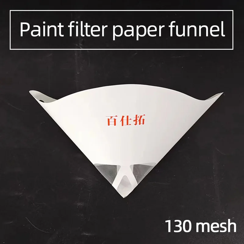 

Disposable Paint Paper Funnel Water Based Paint Filter Paint Paper Funnel 130 Mesh 113 Micron Aperture