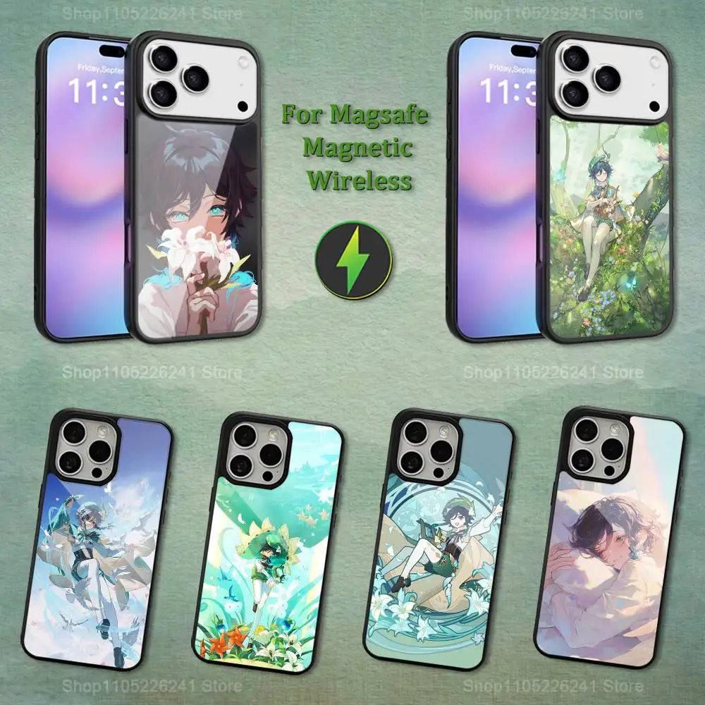 

Cute Art V-Venti B-Barbatos Phone For iPhone 17,12,11,16,15,13,14,Pro,Max,Plus,Mini, For Magsafe,Magnetic Wireless Charging Case