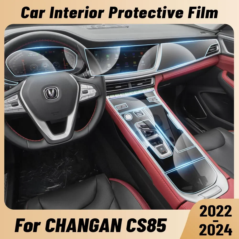 

Anti-scratch Car Interior Center Console Media Dashboard Navigation TPU Protector Film For CHANGAN CS85 2022 2024 Accessories