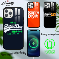 Trendy brand S-Superdry Phone Case For iPhone 16 15 14 13 12 11 Pro Max Plus Mini Magsafe Mirror Wireless Magnetic Cover