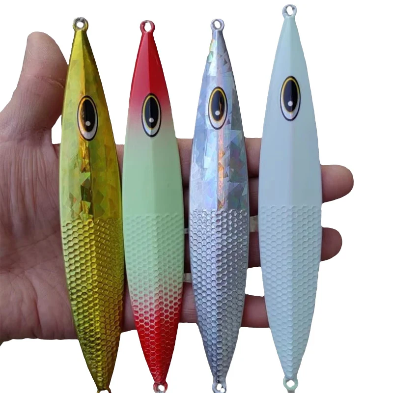 Metal Jig Fishing Lure Slow Sinking Cast Jigging Spoon 150g200g250g Artificial Shore Sea Bait Trolling Accessories