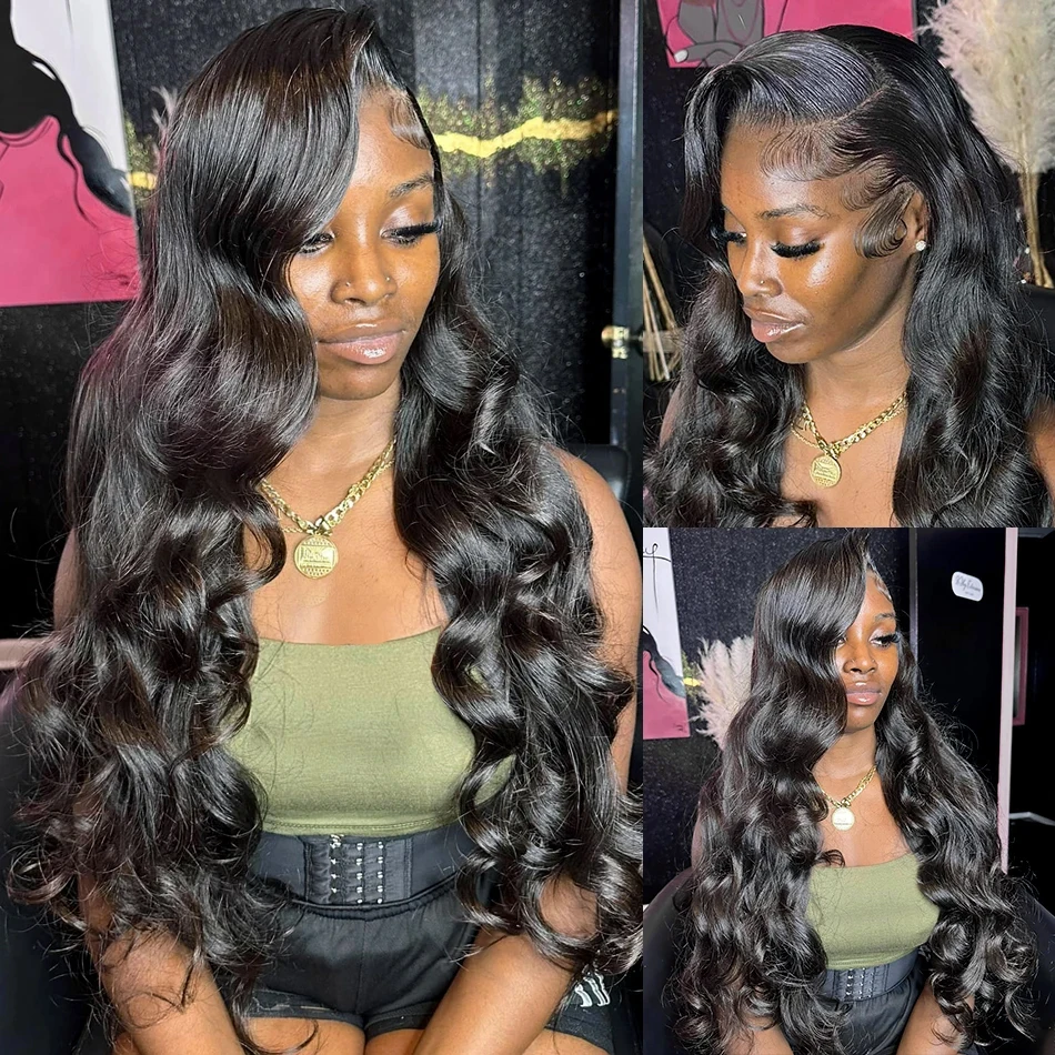 30 Inch 13x4 13x6 HD Body Wave Lace Front Wig Pre Plucked Loose Wave Lace Frontal Wig Glueless Human Hair Wigs For Black Women