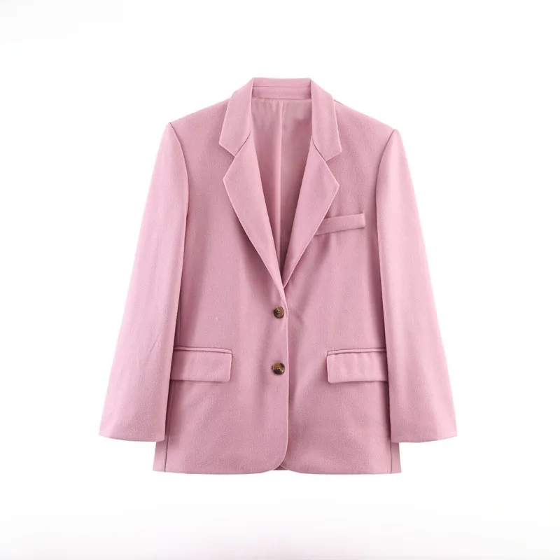 

Faionable Casual Autumn Winter New Arrival Women's Suit Jaet European Korean Sle Versatile Polyester Fiber Long Sve