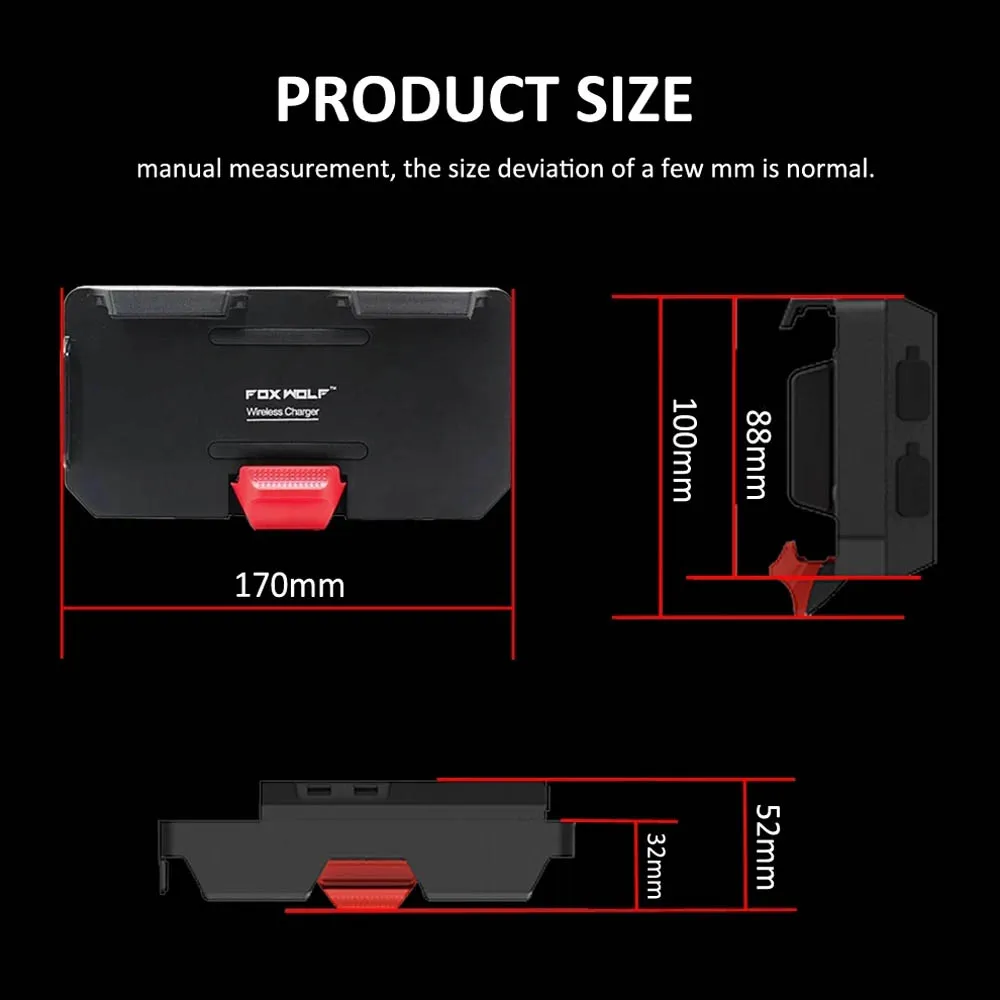 Red White Logo USB Wireless Charging Motorcycle Mobile Phone Navigation Bracket For BMW R 1300 GS r 1300 gs R1300GS r1300gs