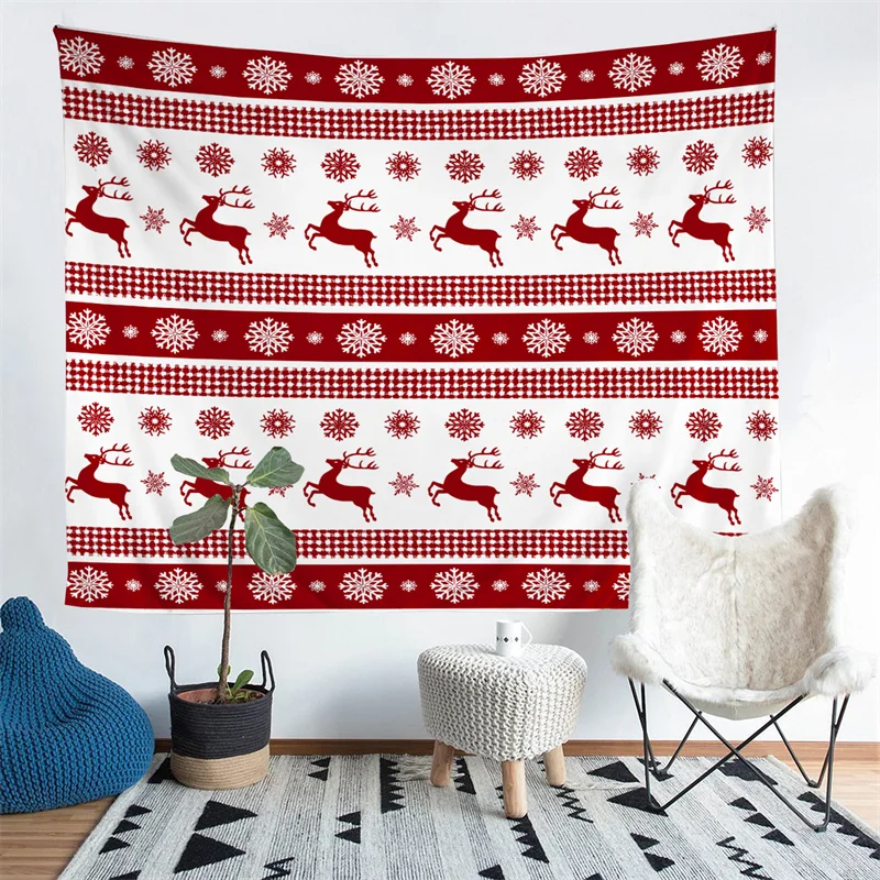 

Christmas Sleigh Printed Living Room Decoration Wall Hanging Tapestry Yoga Mat Rug Home Decor Art