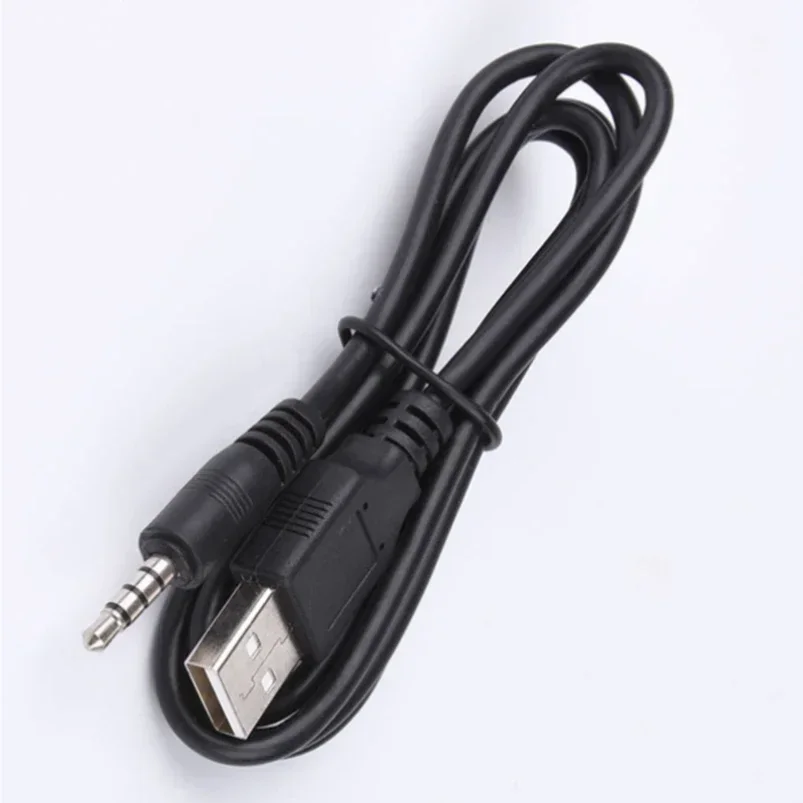 300pcs 1M USB 2.0 Male to 3.5mm Jack Aux Audio Cable Adapter Cord for PC Car MP3 Laptop Headphone