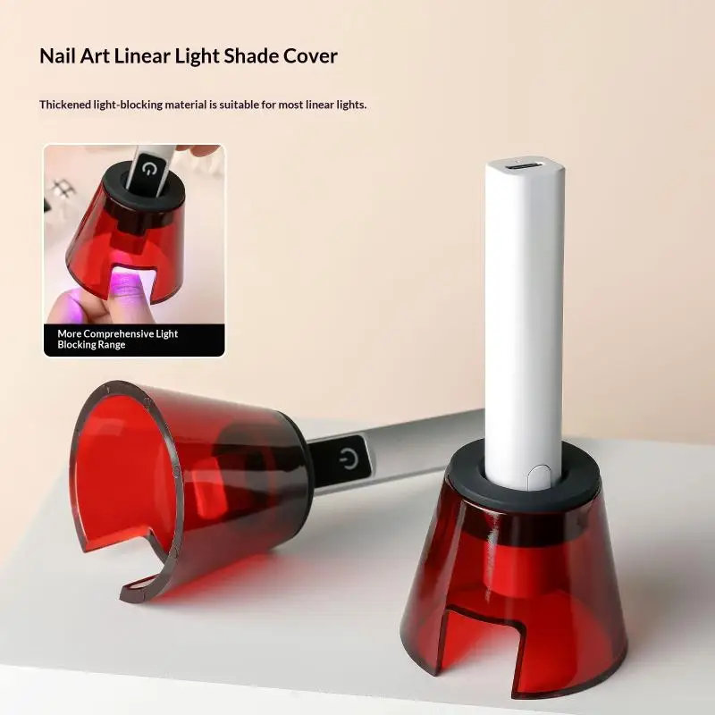 Nail UV Light Shield Thick Red Anti Leakage Eye Protection Tool Universal Phototherapy Lamp Blocker for Safe Manicure Process