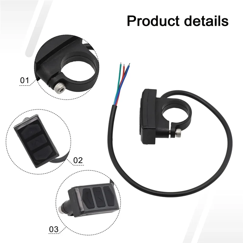 A51Q-Electric Bicycle Switch Control Button Handlebar Mount Split Meter Switches Button For LCD Meter E-Bike Accessories