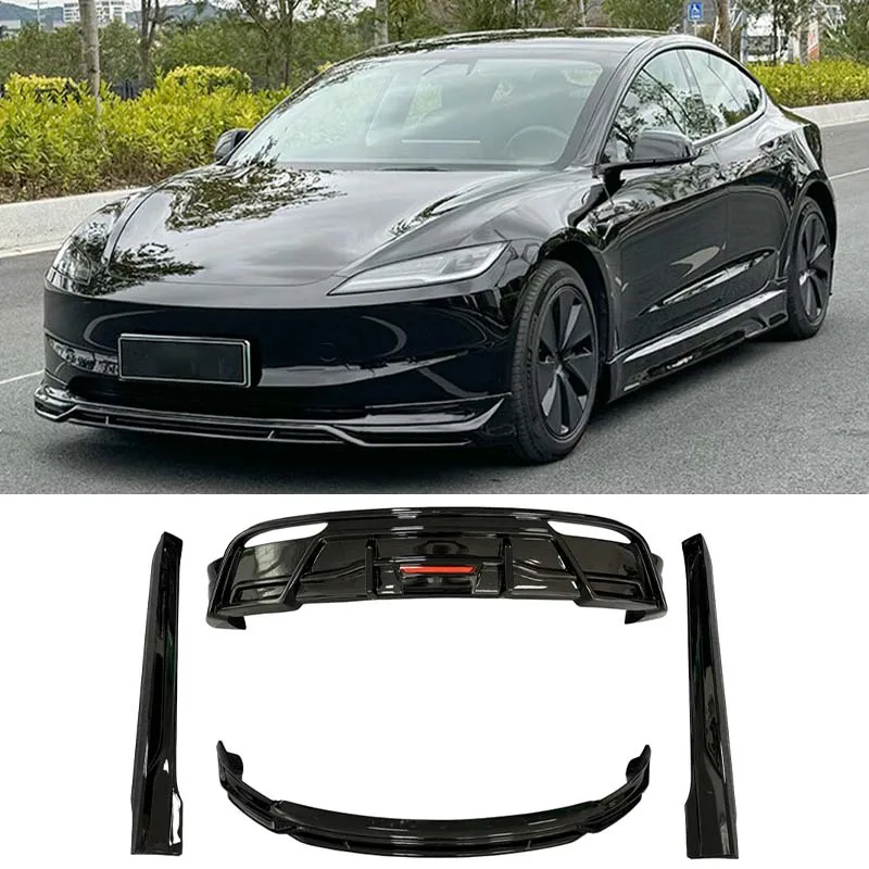 

New Design Body Kit Exterior Tuning Upgrade Accessories Front Lip Rear Diffuser Side Skirts for Tesla Model 3 Highland 2024+