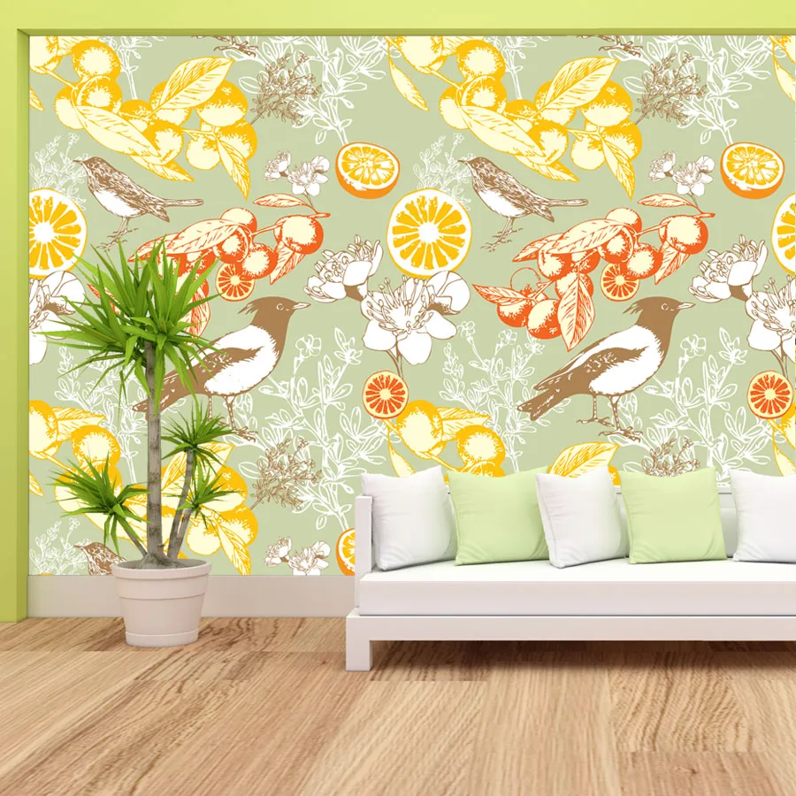 

Custom Easy to Apply Peel and Stick Wallpapers for Living Room Contact Wall Papers Home Decor Floral Birds Renovation Sofa Mural