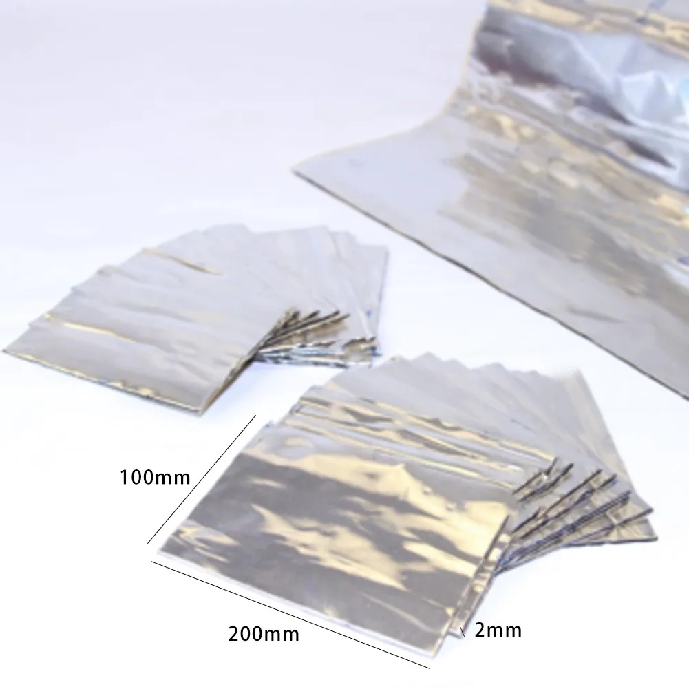 200mm x 100mm Sound insulation Moisture proof Non-flammable 1pc Accessories Audio Car Damping Deadening Floor Panel