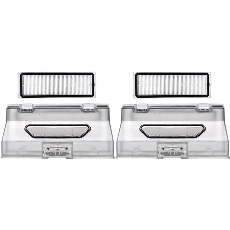 2X Replacement Parts For Dreame Bot W10 / W10 Pro Robot Vacuum Cleaner Dust Box Trash Bin With Filter-A68E