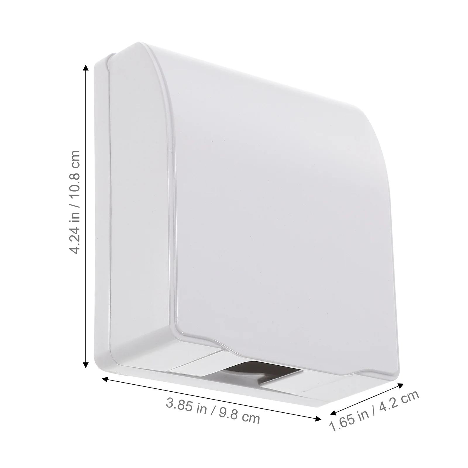 

2pcs 86 White Wall Switch Socket Waterproof Box Cover Outlet Plug Pvc Durable Flame Retardant Safe For Home Office Use Light