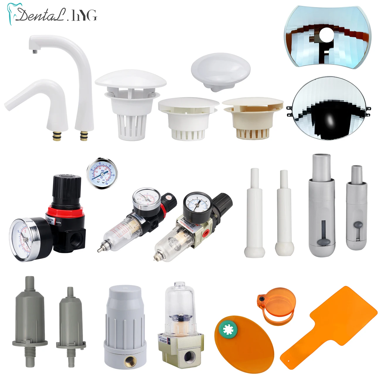 Conector de accesorios para silla Dental, soporte de pieza de mano Dental, bandeja de filtro de agua, mango, adaptador de conversión de eyector de succión fuerte, 1 ud.