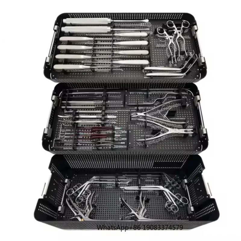High Quality Manual Cervical Lumber Basic Instruments Set Ortho Kits Spinal Laminectomy Surgery