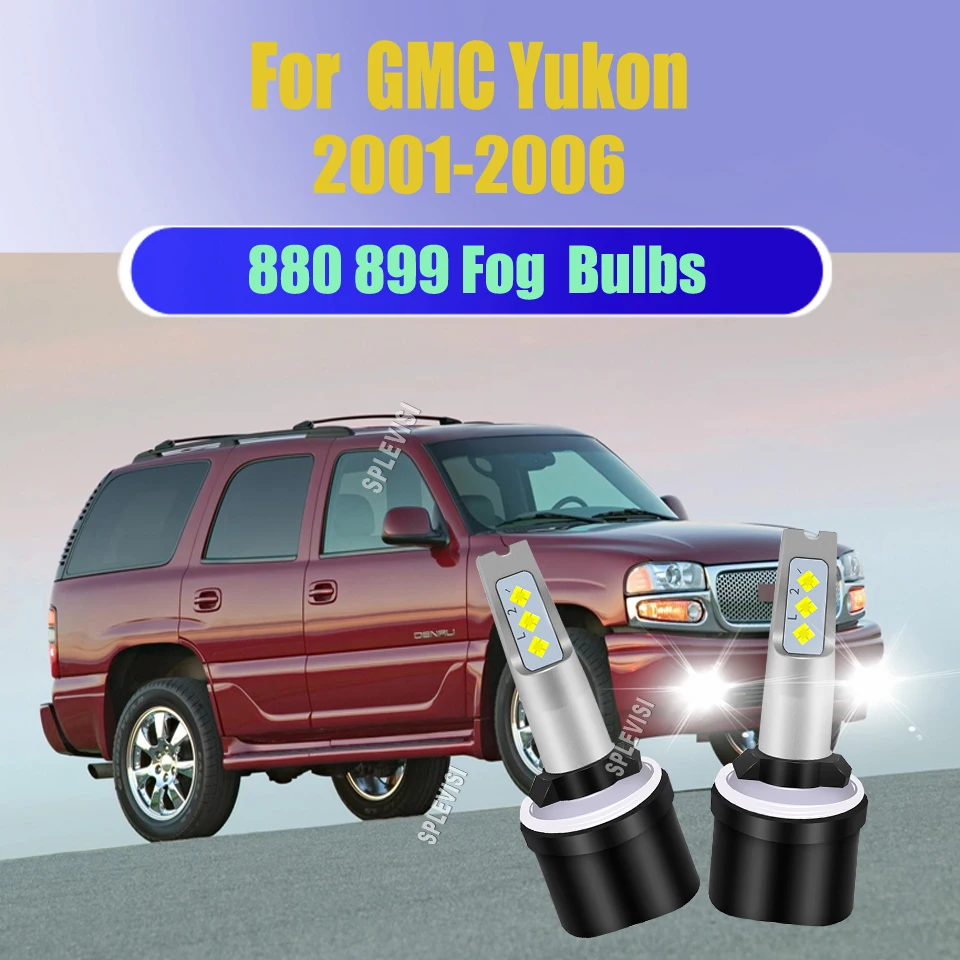 

880 Xenon White Fog Lights - Enhanced Night Visibility & Direct Replacement Bulbs For GMC Yukon 2001 2002 2003 2004 2005 2006