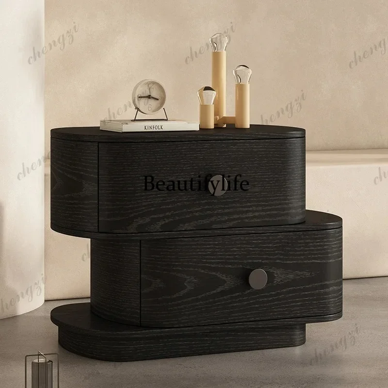 Picture 4: M9344 Nordic Trendy Nightstand Table Space Saving Designer Luxury Bedside Table Bauhaus Unique Mesitas De Noche Bedroom