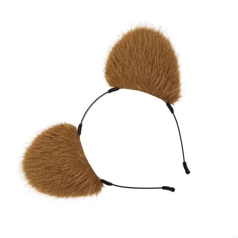 195E Elegancka opaska z uszami niedźwiedzia na różne okazje imprezowa ozdoba do włosów nakrycie głowy z miękkiej tkaniny głowy