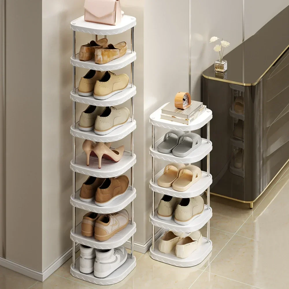 2-6 Tier Narrow Shoe Rack Simple Rack Multi-Layer Dormitory Door Racks Saving Fashion Bedroom Storage Space-Saving Shoe Shelf