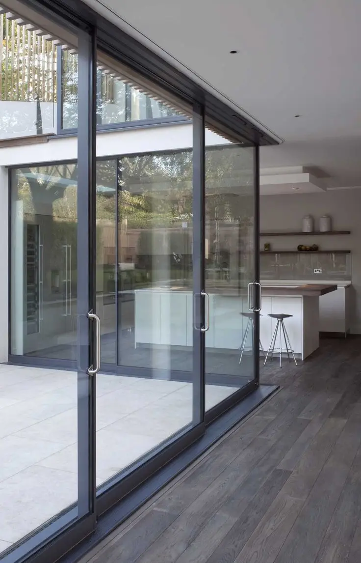 DN Sliding Glass Door System Energy Efficient Double Glazed Patio Door Aluminium Frame  French Sliding Doors for House Balcony