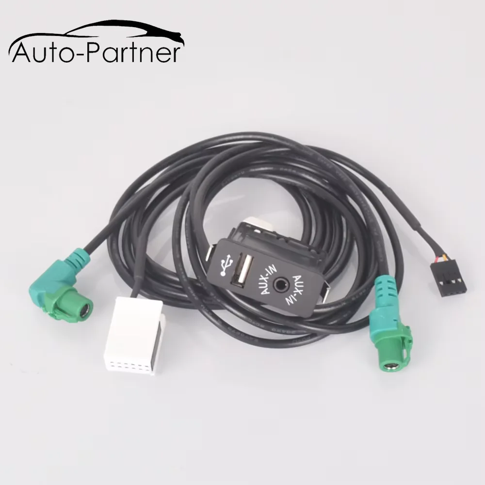 

USB Aux Switch + Wire Cable Adapter For BMW E60 E61 E63 E64 E87 E90 E70 F25 F01 F02 F03 F04 F12 F13