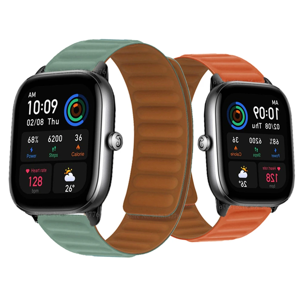 Cinturino magnetico in Silicone per Amazfit GTS 4 Mini/3/2/2e/GTR 4/3 Pro/GTR2 2e 3 cinturino sportivo Bip U 3 Pro Loop bracciale Correa