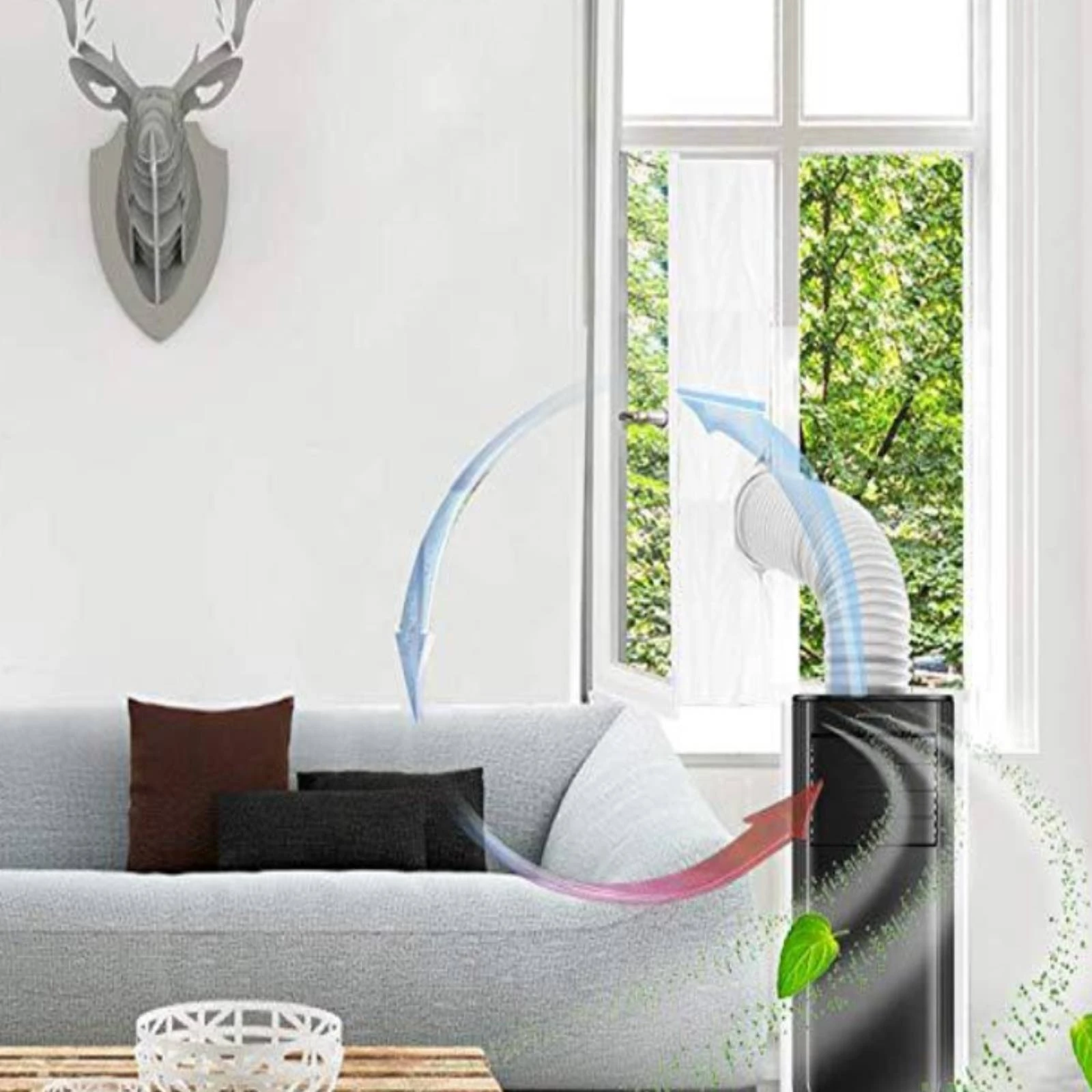 Portable Air Conditioner Window Seal Easy to Install Air Conditioner Window Seal Universal Cloth for Renters, Bedroom, Apartment