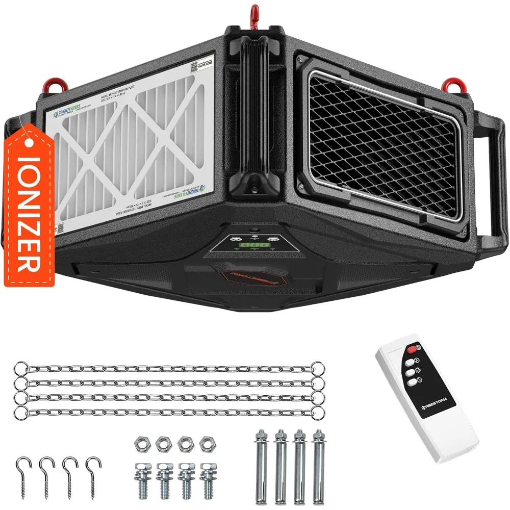 

270 Degree Hanging Air Filtration System with Ionizer 780 CFM Dust Collector Remote Control for Woodworking Garage 2