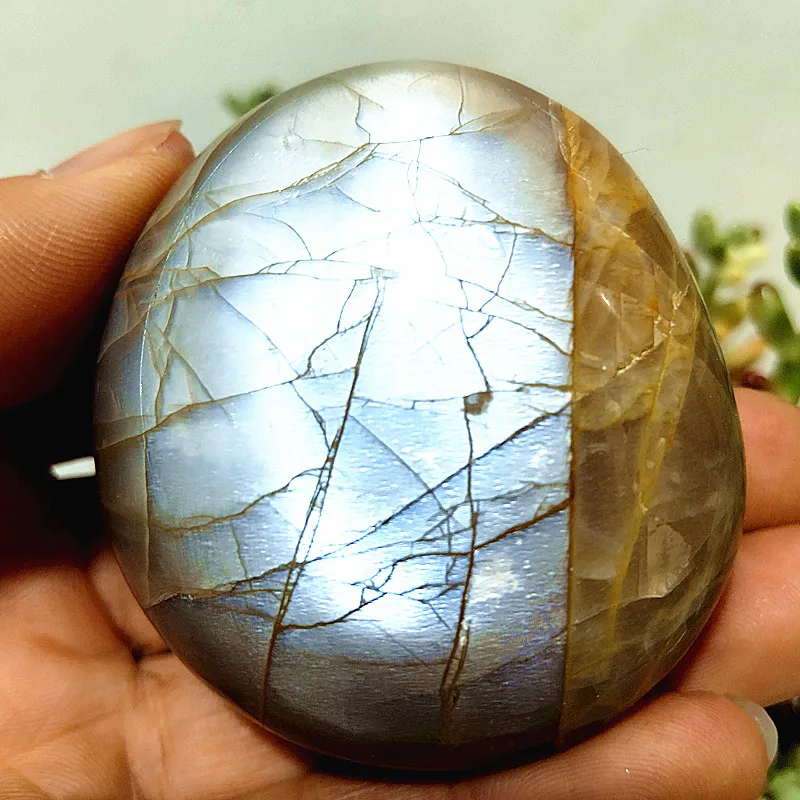 

Natural Orange Moonstone Palm Stone Crystal Spiritual Meditation Feng Shui Crystals And Stones Healing High quality Room Decor