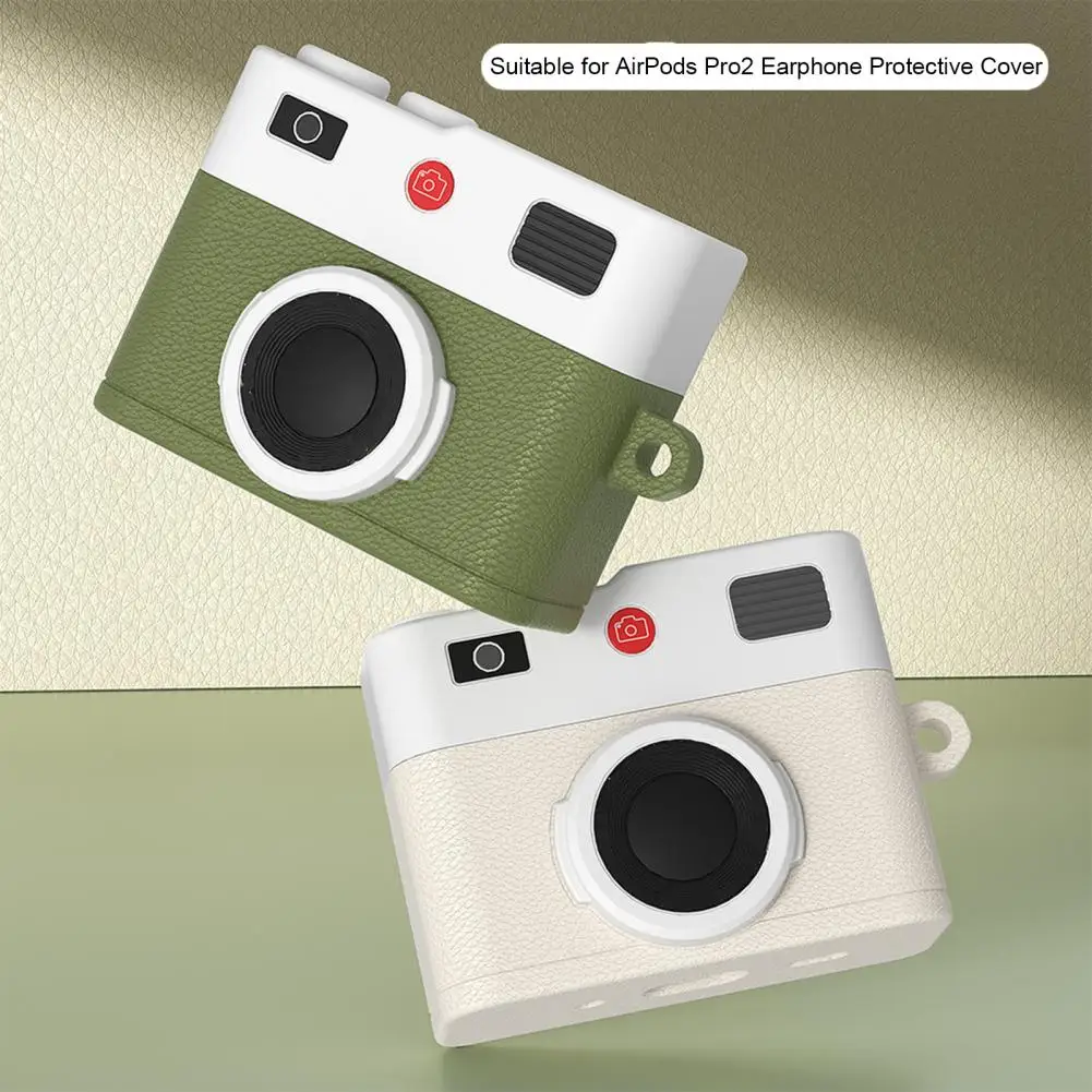 Retro 3D Camera Earphone Case Protective Cover for AirPods 4 Shockproof Protective Silicone Skin Cover