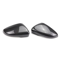For Volkswagen GOLF 6 VI MK6 GTI R Line R20 Touran Carbon Fiber Pattern Mirror Case Black Side Wing Rearview Mirror Cover