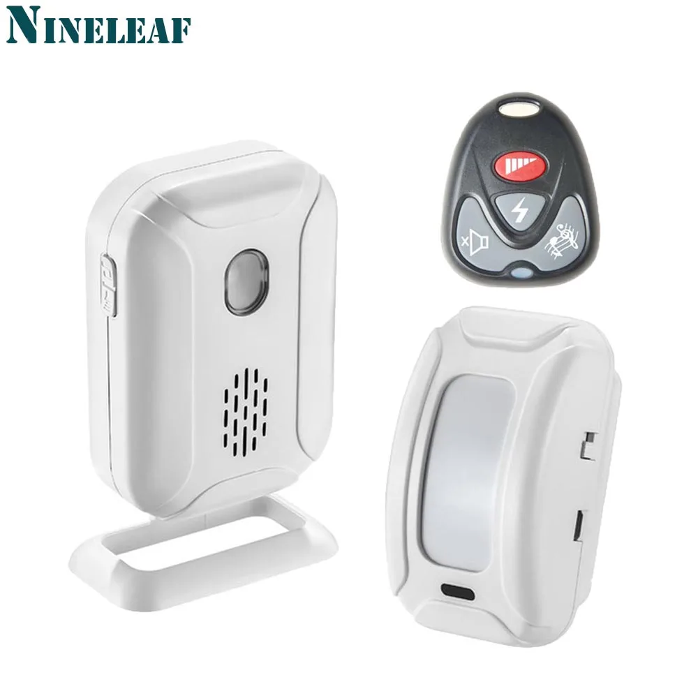 NineLeaf Wireless Motion Sensor Home Alarm Detection Infrared Welcome Chime Door Bell for Shop Entry Store Home Security