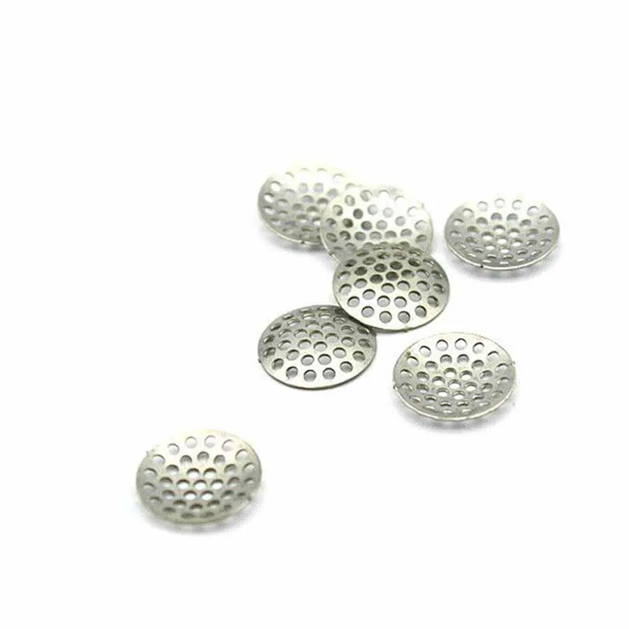 304 Round Hole Filter Mesh 8 9 12.7 19mm Round Perforated Style Filter Disc Smoking Pipe Screen Tobacco Smoking Strainer Sheet