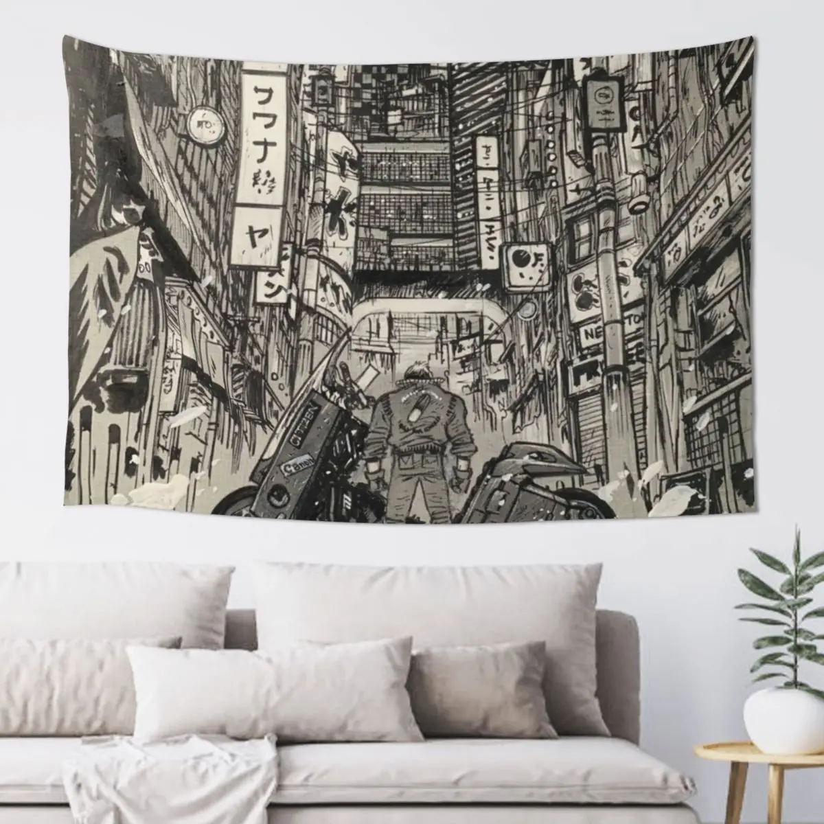 

Monochrome akira Tapestry For Bedroom Bedroom Deco Room Decor Korean Style Things To The Room Tapestry