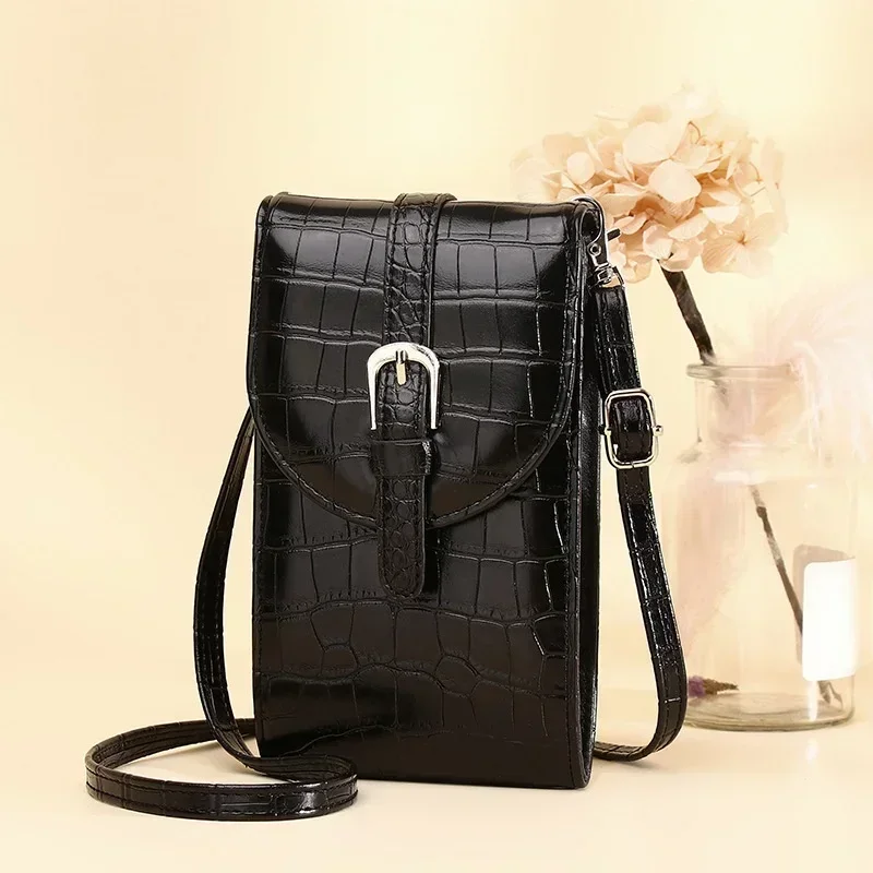 

2024 New Mini Fashion Crossbody Bags Women Cell Phone Bag Ladies Purse Soft PU Leather Flap Female Small Messenger Shoulder Bags