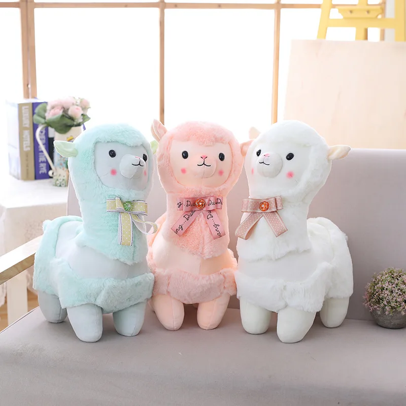 35cm Cute Alpaca Plush Toy Soft Stuffed Animal Doll Birthday Gift for Kids