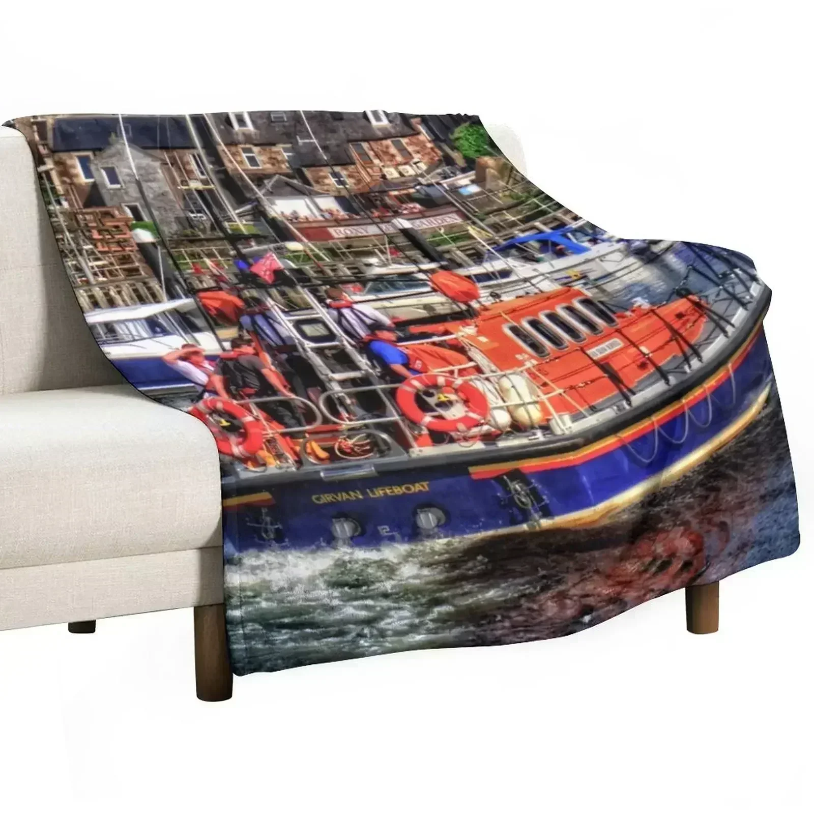 Girvan Lifeboat Throw Blanket Soft Plush Plaid Luxury St Loose sofa bed Comforter Shaggy Blankets