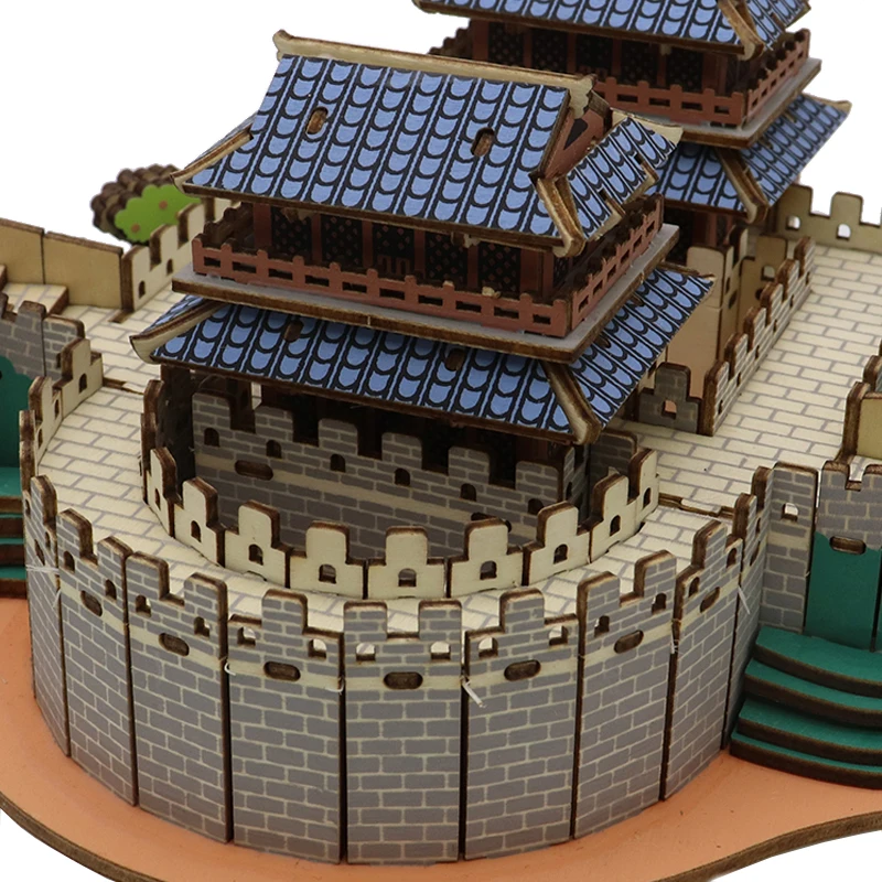 The Great Wall 3D Wooden Puzzle Chinese Peking Architecture Tower Pagoda Building House Model Jigsaw DIY Adult Toys For Children