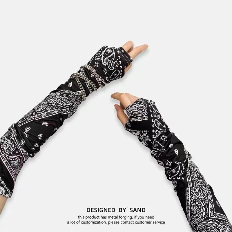 

Универсальные нарукавники с узором «Цветы кешью», модные охлаждающие нарукавники для мужчин, летние солнцезащитные нарукавники.