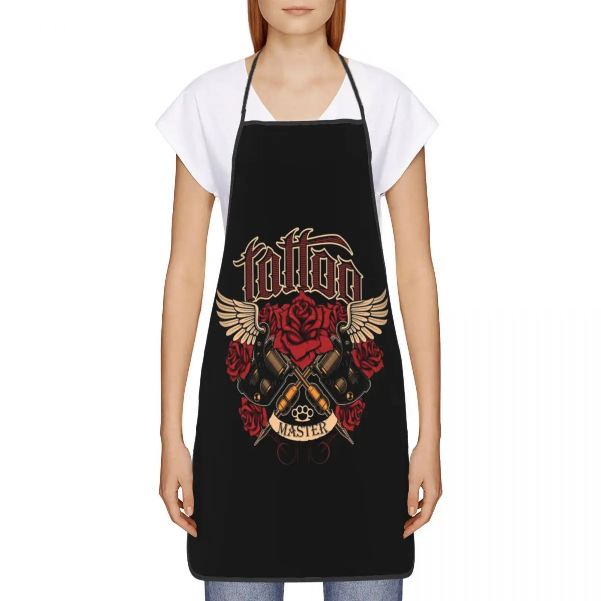 Funny Tattoo Master Apron for Women Men Unisex Bib Tattooists Artist Gift Kitchen Cooking Tablier Cuisine Chef Gardening