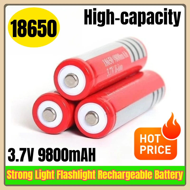 

18650 3.7V 9800mAH High-capacity Strong Light Flashlight Rechargeable Battery